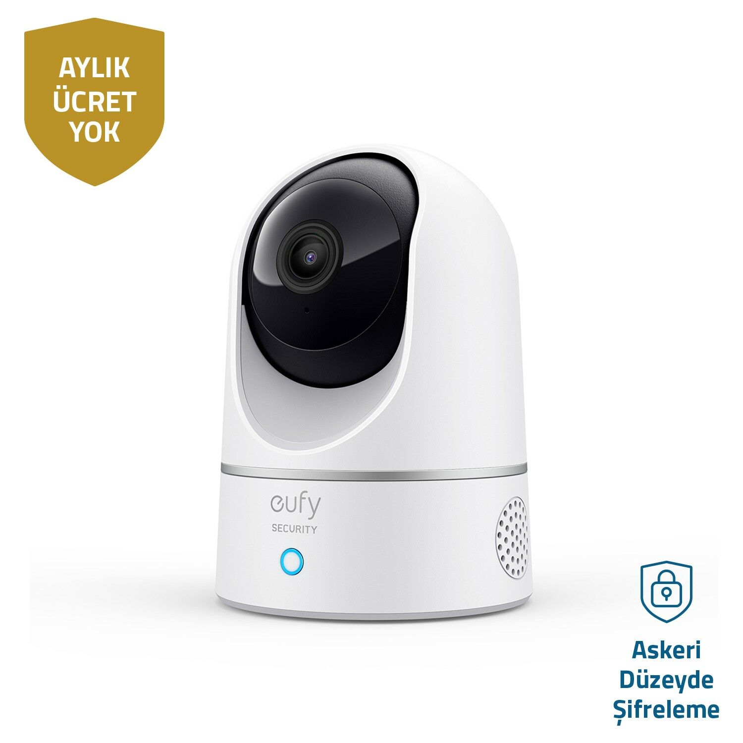 Anker Eufy Security 360 Derece Dönebilen Kızılötesi Gece Görüşlü IP Kamera - 2K HD Çözünürlük - T8410 (Anker Türkiye Garantili)