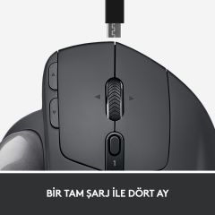 Logitech MX Ergo Kablosuz Konforlu Trackball Mouse - Siyah