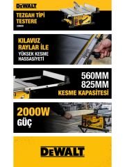 Dewalt DWE7492 2000WATT 250MM Profesyonel Tezgâh Tipi Testere
