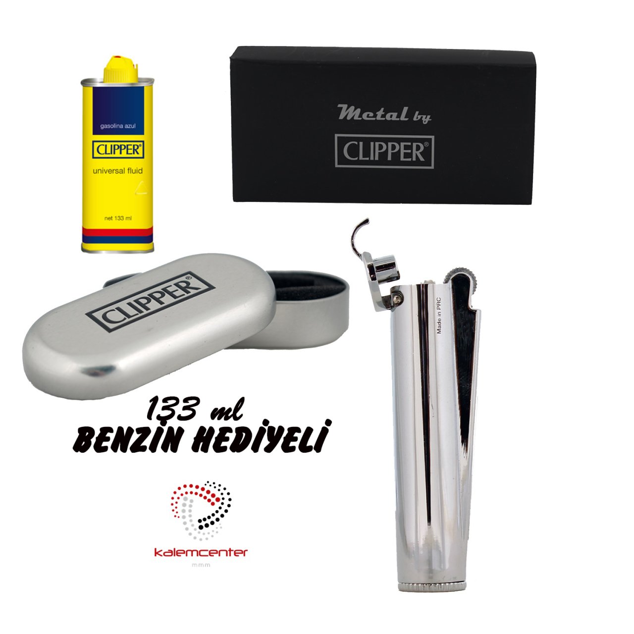 Benzinli Clipper İsme Özel-Gümüş-