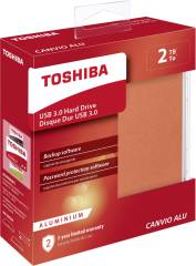 Toshiba Canvio ALU 2TB 2.5'' Kırmızı Taşınabilir Disk HDTH320ER3AB