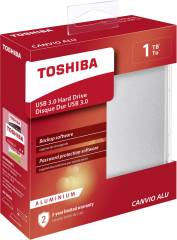 Toshiba Canvio ALU 1TB 2.5'' Gümüş Taşınabilir Disk HDTH310ES3AB