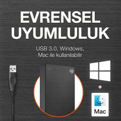 Seagate 2,5'' 5TB One Touch USB3.0 Siyah Taşınabilir Disk