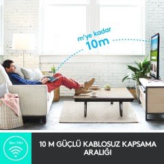 Logitech K400 Plus Dokunmatik Kablosuz Siyah Smart Tv Klavye