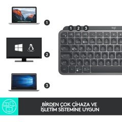 Logitech Mx Keys Mini Minimalist Kablosuz Aydınlatmalı Türkçe