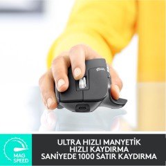 Logitech MX Master 3 Gelişmiş Profesyonel Kablosuz Mouse - Açık Gri
