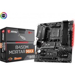 MSI B450M MORTAR MAX AM4 DDR4 3466(OC)HDMI DP 2x M.2 USB3.2 mATX Anakart