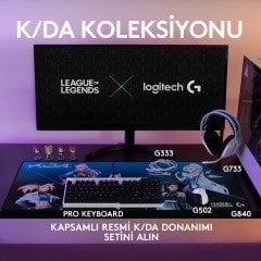 Logitech G G733 K/DA LIGHTSPEED RGB Kablosuz 7.1 Surround Ses Oyuncu Kulaklığı
