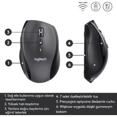 Logitech M705 Marathon 1.000 DPI Kablosuz Mouse - Siyah