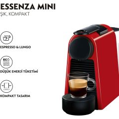 Nespresso Essenza Mini D 35 Red Bundle Kahve Makinesi
