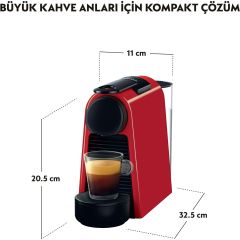 Nespresso Essenza Mini D 35 Red Bundle Kahve Makinesi