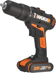 Worx WX371.10 20Volt2Ah. Li-ion Çift Akülü Profesyonel Şarjlı Darbeli Matkap + 30 Parça Aksesuar Seti