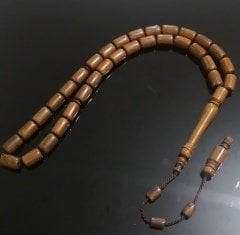 Sistem püsküllü birinci sınıf kahverenk pelesenk agacı tesbih