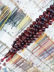 Sistem Püsküllü Özel İşçilikli Kolleksiyonluk Istanbul Kesim Sıkma Kehribar Tesbih