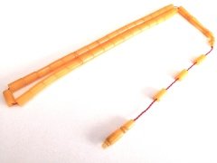 Sistem Püsküllü 10x5 mm Kesme model Sıkma Kehribar Tesbih