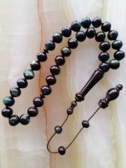 Sistemli Imamesi İşçilikli Kolleksiyonluk Sıgırcık Kesim Özel İşçilikli Ateş Kehribar Tesbih
