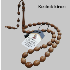 Usta Yapımı Sistem Püsküllü Beyzi Kesim Kızılcık Kirazı Ağacı Tesbih