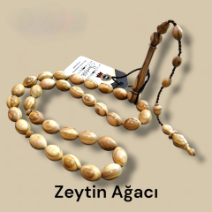 Usta Yapımı Sistem Püsküllü Beyzi Kesim Zeytin Ağacı Tesbih