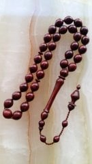 Sistemli Özel İşçilikli Kolleksiyonluk Sıgırcık Kesim Cocobolo Ağacı Tesbih