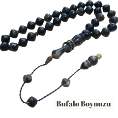 2 li Lot Sistem Püsküllü Istanbul Kesim Bufalo Boynuzu Tesbih