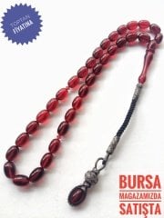 Kazaz Püsküllü Sıkma Kehribar Tesbih