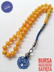 Kazaz Püsküllü Sıkma Kehribar Taraftar Tesbihi
