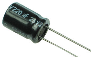 220UF 25V 6X18 85C AX. ELEKTROLİTİK KONDANSATÖR