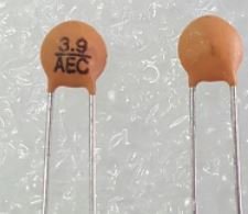 3.9PF 50V RM:2.5mm Mercimek Kondansatör