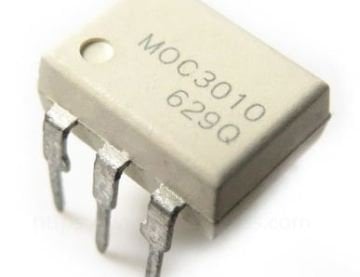 MOC3010 DIP-6 Triac Çıkışlı Optokuplör Entegresi