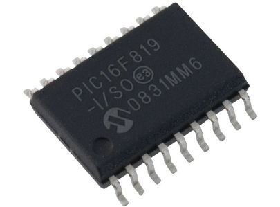 PIC16F819 I/SO SMD SOIC-18 8-Bit 20 MHz (16F819)