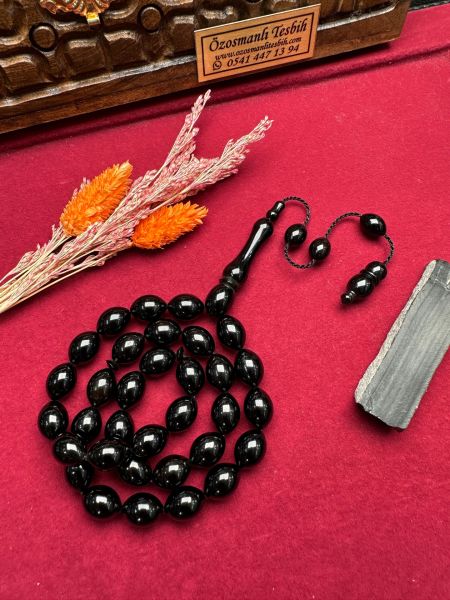 Beyzi Model Sade Erzurum Oltu Taşı Tesbih