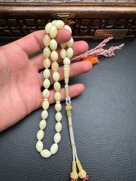 Rus Kaya Beyzi Model Damla Kehribar Tesbih