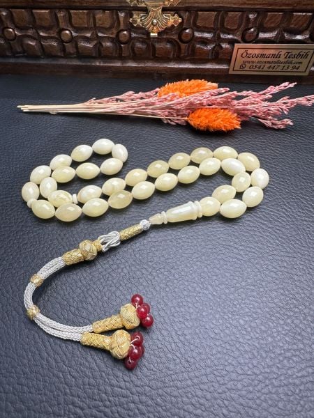 Rus Kaya Beyzi Model Damla Kehribar Tesbih