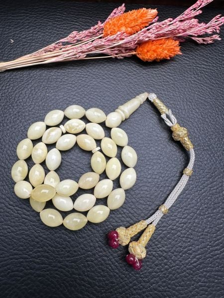 Rus Kaya Beyzi Model Damla Kehribar Tesbih