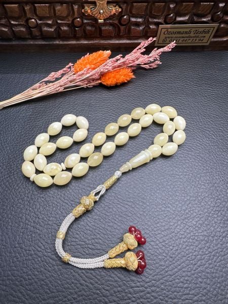 Rus Kaya Beyzi Model Damla Kehribar Tesbih