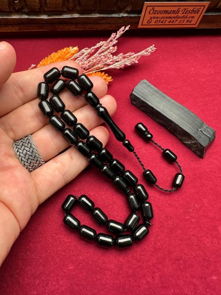 Kapsül Model Sade Erzurum Oltu taşı Tesbih