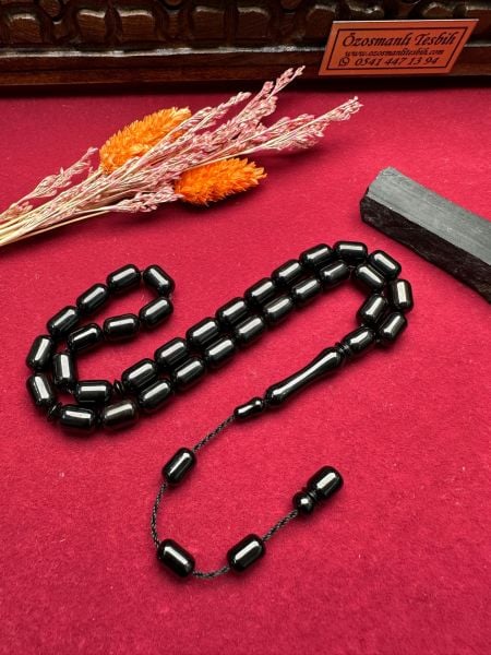 Kapsül Model Sade Erzurum Oltu taşı Tesbih