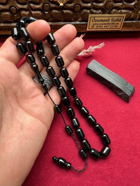 Kapsül Model Sade Erzurum Oltu taşı Tesbih