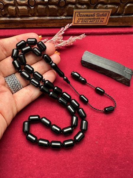 Kapsül Model Sade Erzurum Oltu taşı Tesbih