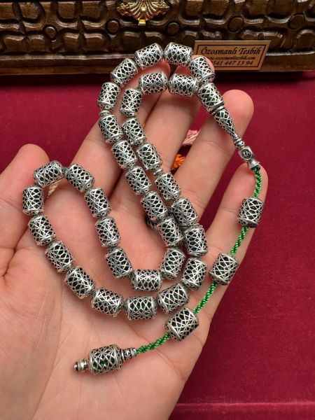 Kapsül Model Özel Tasarım Gümüş Tesbih