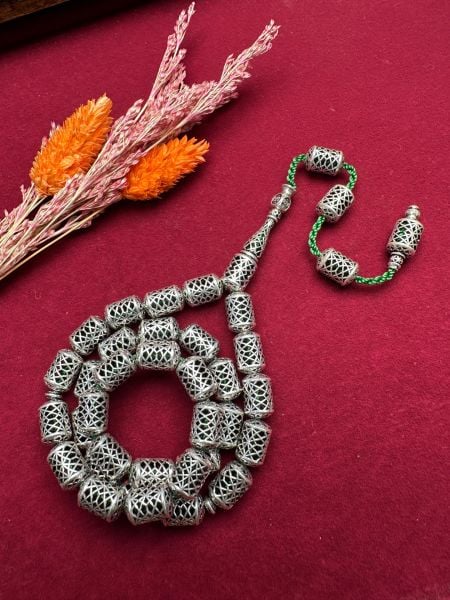 Kapsül Model Özel Tasarım Gümüş Tesbih