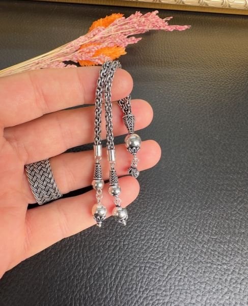 Özel Tasarım İkili Gümüş Püskül