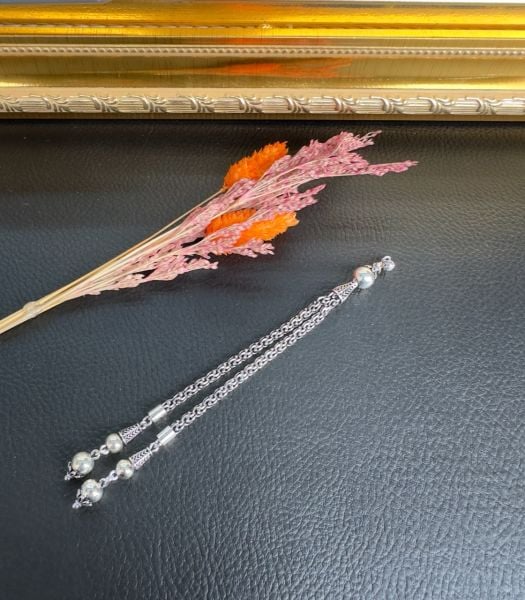 Özel Tasarım İkili Gümüş Püskül