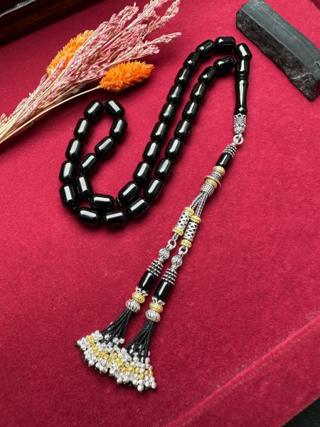 Kapsül Model Sade Erzurum Oltu taşı Tesbih