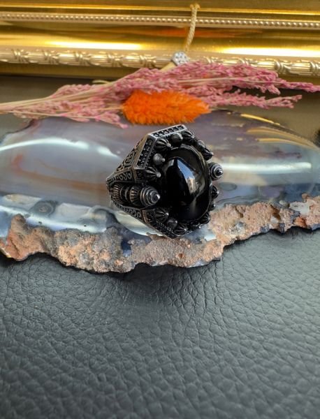 Onix Taşlı Cami Model Gümüş Yüzük