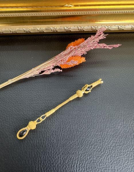 Özel Tasarım Altın Yaldız Kaplama Tekli Kazaz Püskül