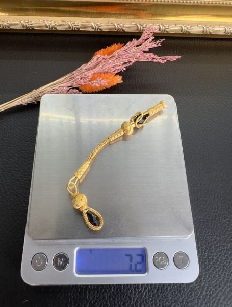 Özel Tasarım Altın Yaldız Kaplama Tekli Kazaz Püskül