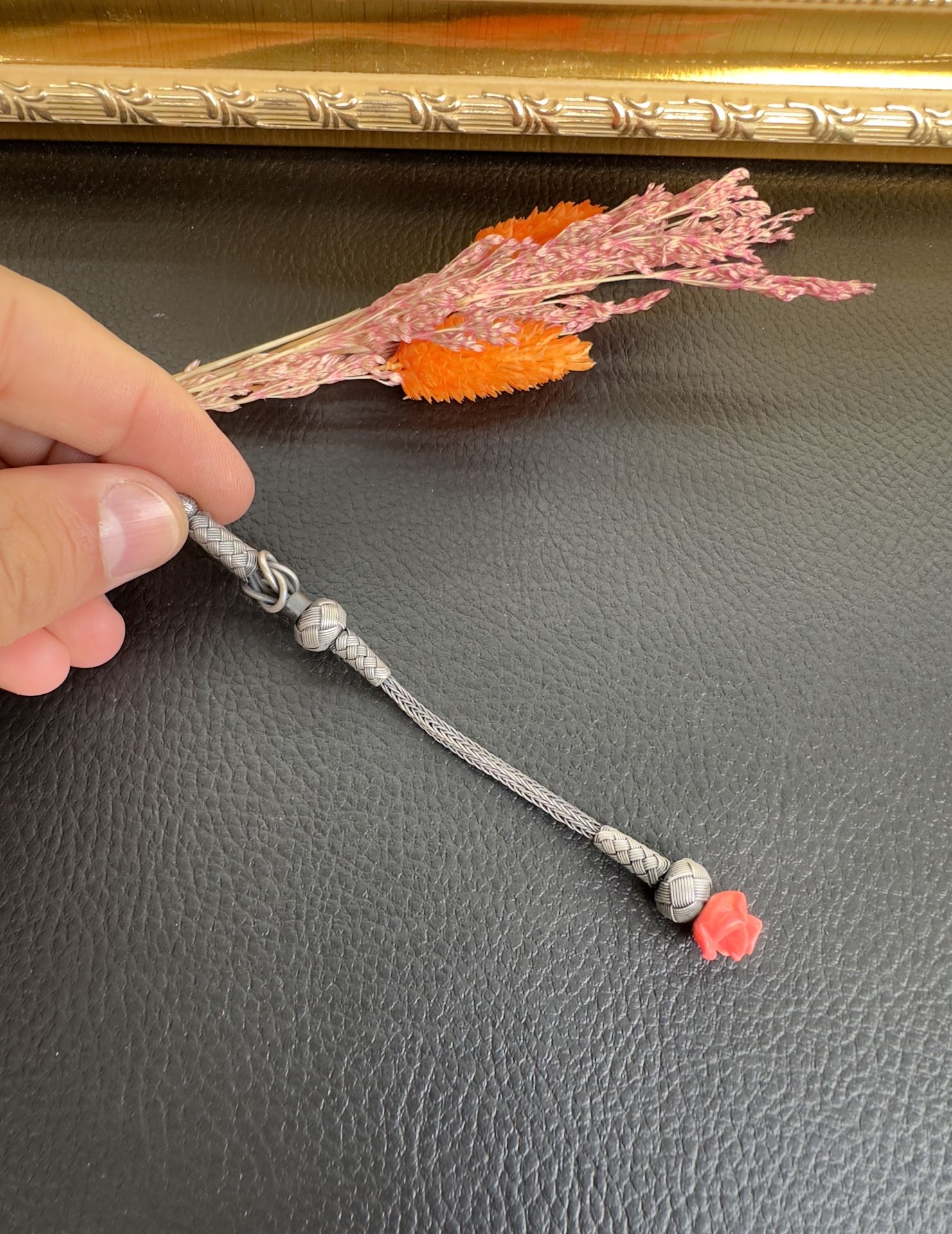 Özel Gül Tasarım Tekli Kazaz Püskül