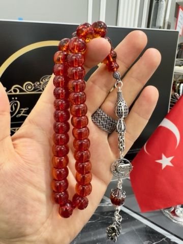 Tekerlek Model Şeffaf Turuncu İran Necef Katalin Tesbih