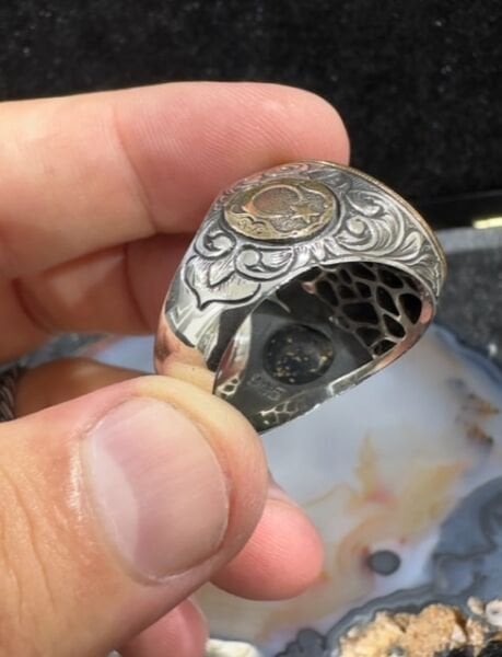 Özel Türk Bayrağı Tasarım 925 Ayar Gümüş Erkek Yüzük